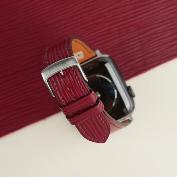 Red Epi Leather Apple Watch Band
