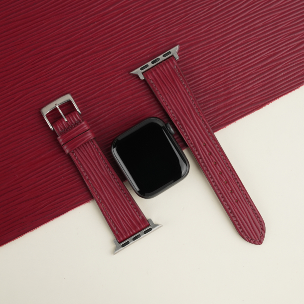 Red Epi Leather Apple Watch Band