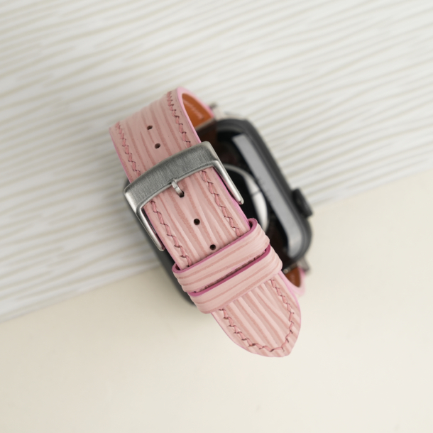 Light Pink Epi Leather Apple Watch Band