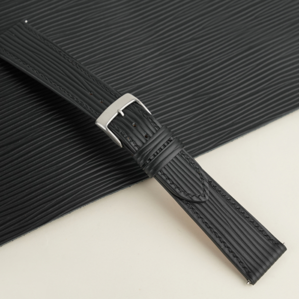 Black Epi Leather Watch Strap