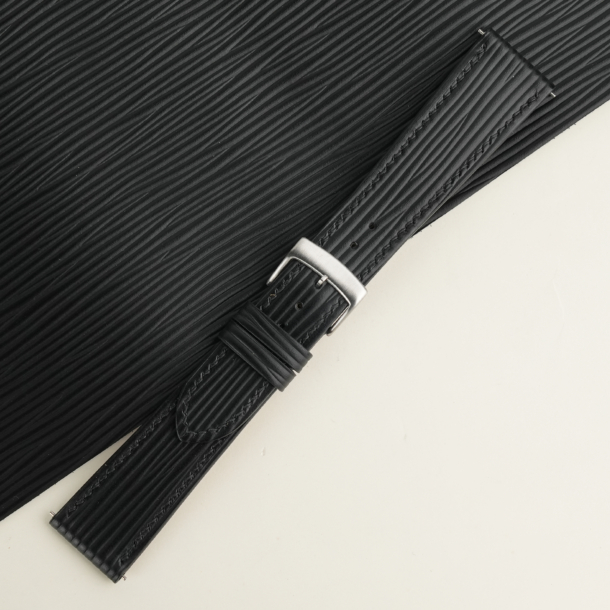 Black Epi Leather Watch Strap