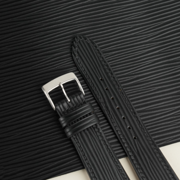 Black Epi Leather Watch Strap