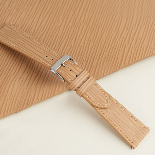 Beige Epi Leather Watch Strap