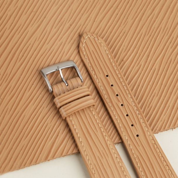 Beige Epi Leather Watch Strap