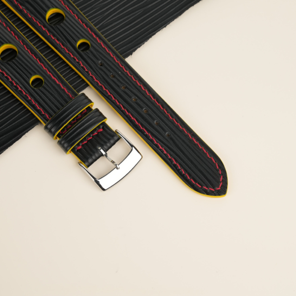 Rally Black Epi Leather Watch Strap 7 Rally Black Epi Leather Watch Strap
