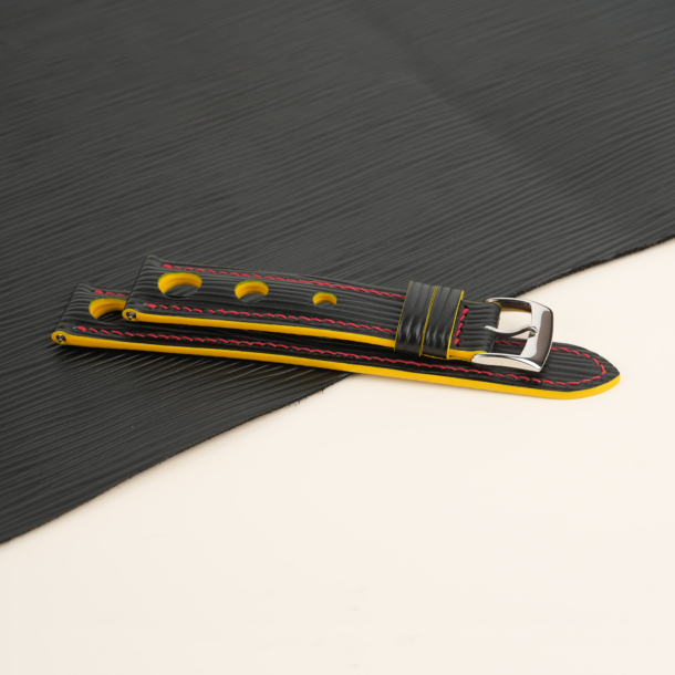 Rally Black Epi Leather Watch Strap 8 Rally Black Epi Leather Watch Strap