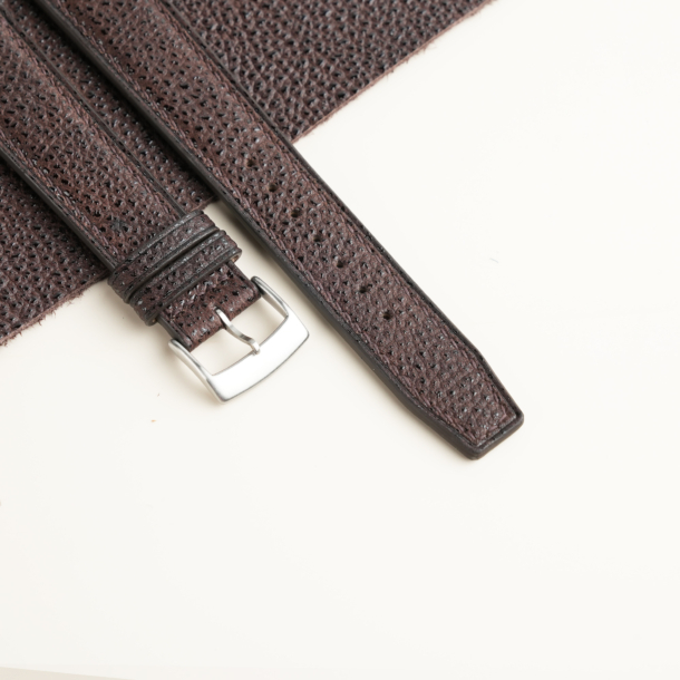Brown Black Diamond Lining Dark Brown Epsom Leather Watch Strap