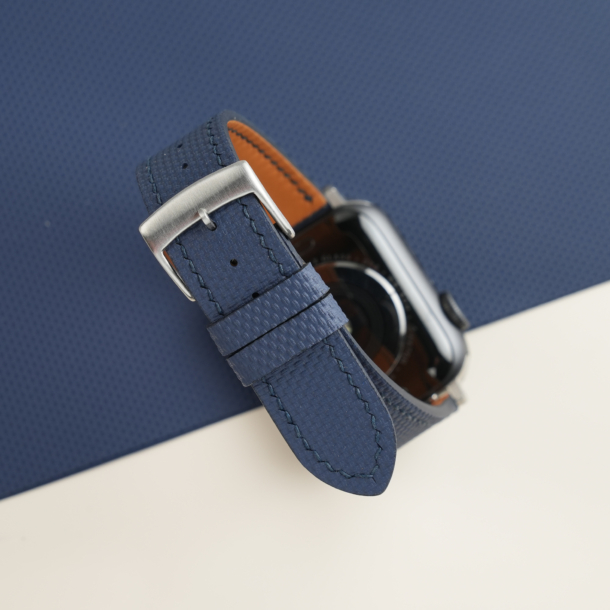 Navy Sailcloth Rubber Apple Watch Band 4 Navy Sailcloth Rubber Apple Watch Band