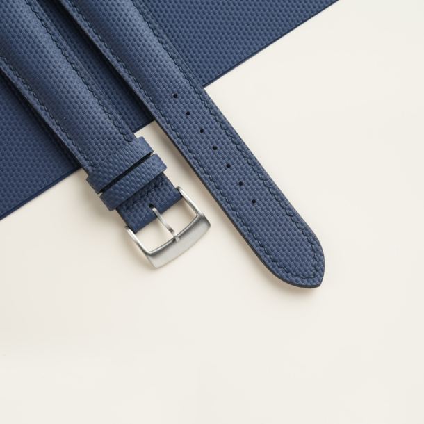 Padded Navy Sailcloth Rubber Watch Strap 5 Padded Navy Sailcloth Rubber Watch Strap