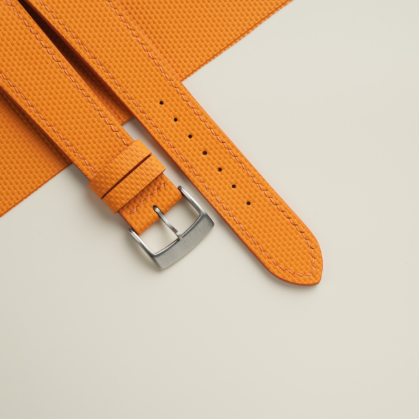 Orange Sailcloth Rubber Watch Strap 2 Orange Sailcloth Rubber Watch Strap