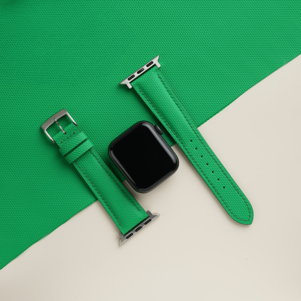 Padded Neon Green Sailcloth Rubber Apple Watch Band 2 Padded Neon Green Sailcloth Rubber Apple Watch Band