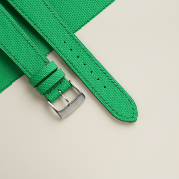 Neon Green Sailcloth Rubber Watch Strap