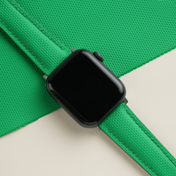 Padded Neon Green Sailcloth Rubber Apple Watch Band 3 Padded Neon Green Sailcloth Rubber Apple Watch Band