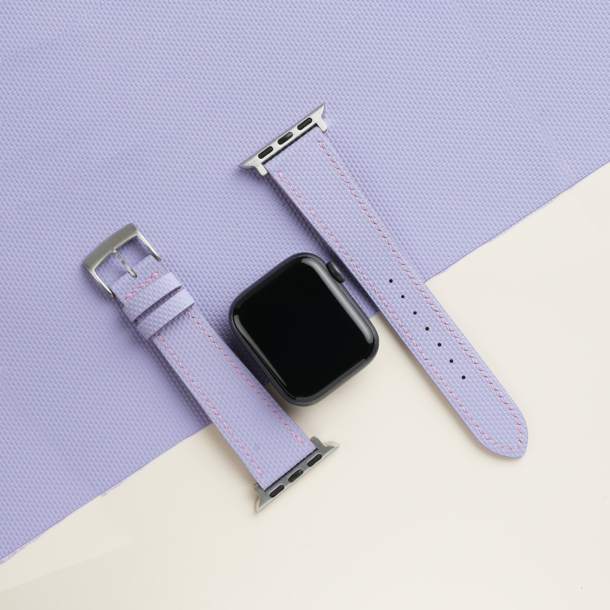 Light Purple Sailcloth Rubber Apple Watch Band