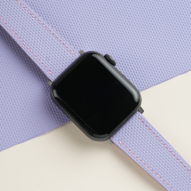 Light Purple Sailcloth Rubber Apple Watch Band