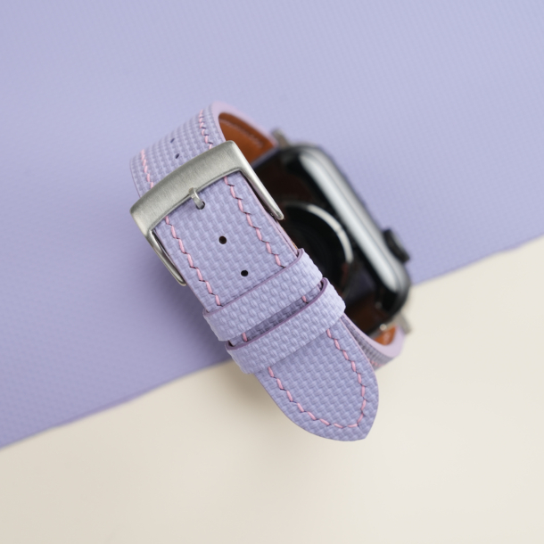 Light Purple Sailcloth Rubber Apple Watch Band
