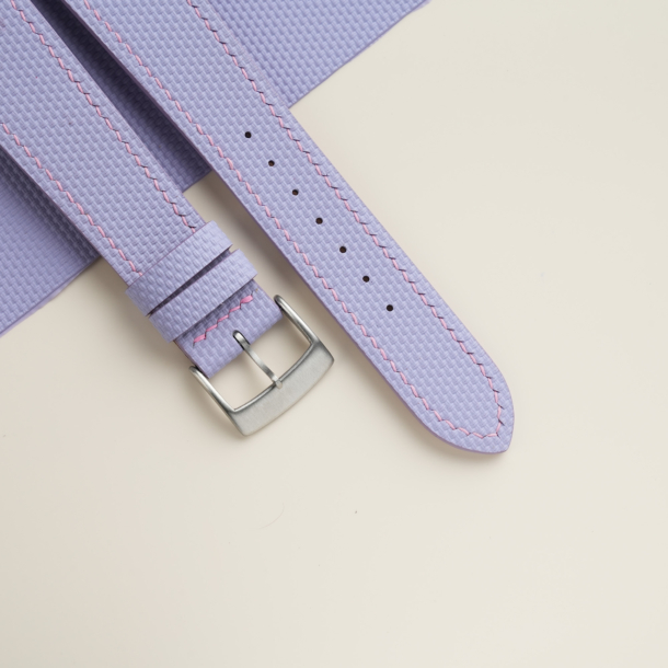 Light Purple Sailcloth Rubber Watch Strap