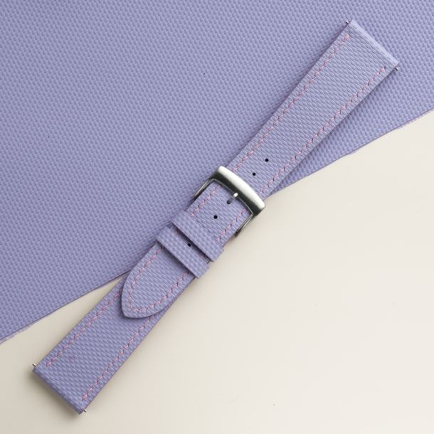 Light Purple Sailcloth Rubber Watch Strap