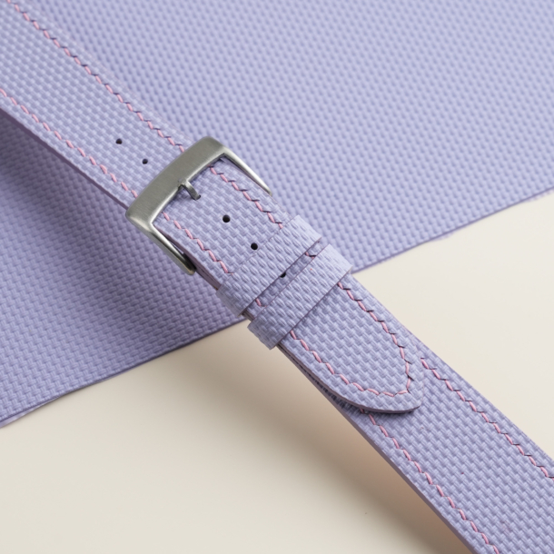 Light Purple Sailcloth Rubber Watch Strap