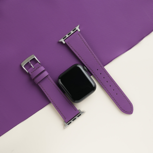 Purple Sailcloth Rubber Apple Watch Band