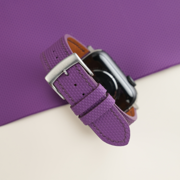 Purple Sailcloth Rubber Apple Watch Band