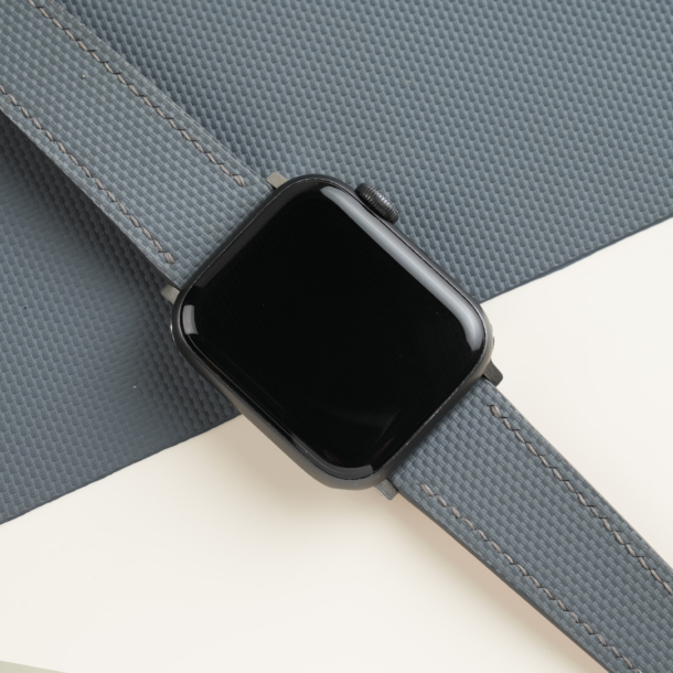Dark Grey Sailcloth Rubber Apple Watch Band