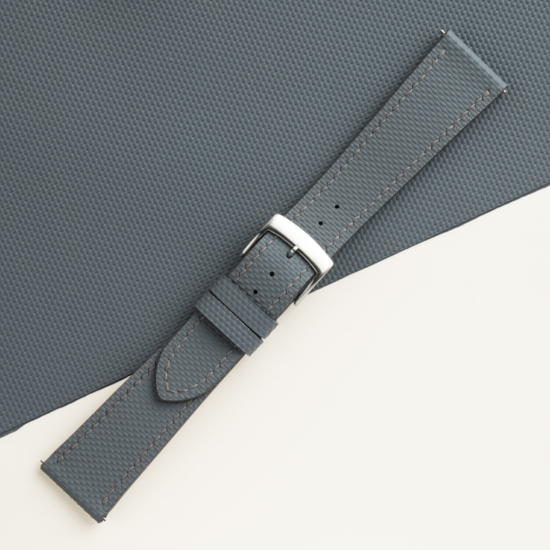 Dark Grey Sailcloth Rubber Watch Strap