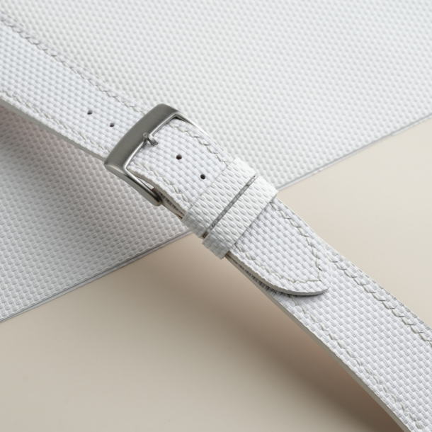 White Sailcloth Rubber Watch Strap