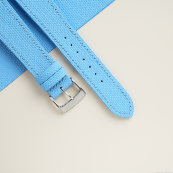 Miami Blue Sailcloth Rubber Watch Strap