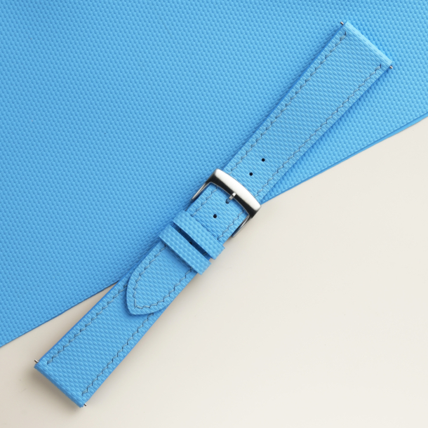 Miami Blue Sailcloth Rubber Watch Strap
