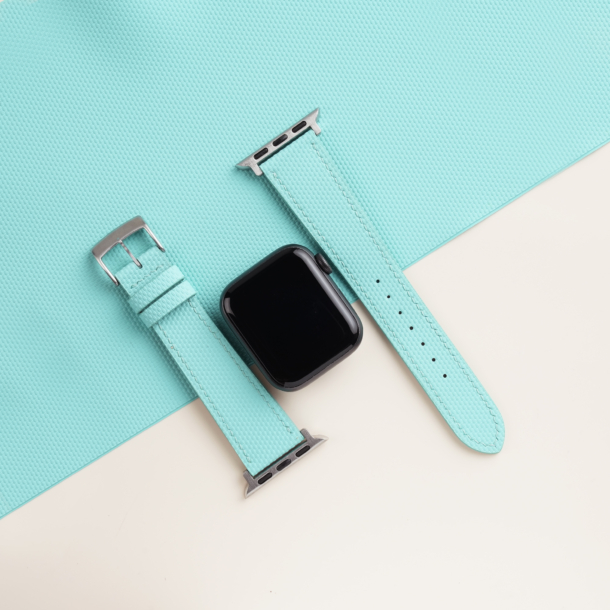 Turquoise Sailcloth Rubber Apple Watch Band