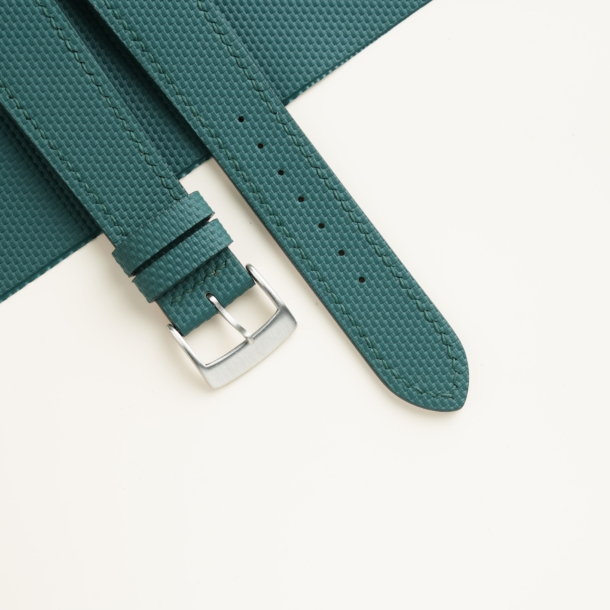 Aqua Green Sailcloth Rubber Watch Strap