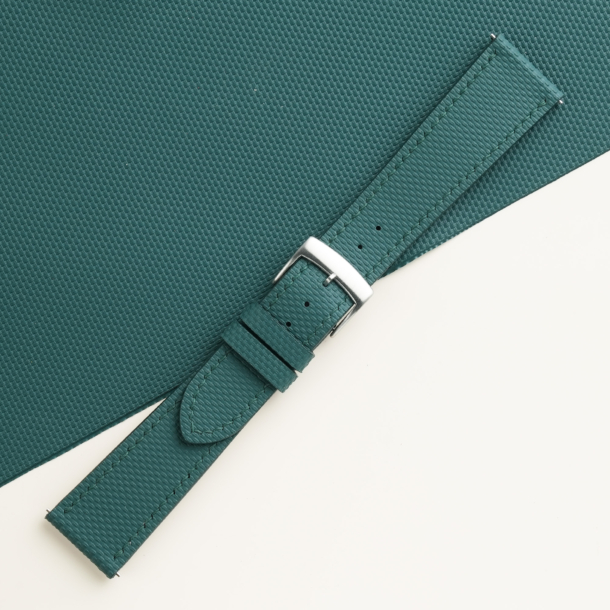 Aqua Green Sailcloth Rubber Watch Strap