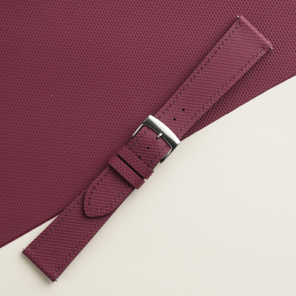 Burgundy Sailcloth Rubber Watch Strap 4 Burgundy Sailcloth Rubber Watch Strap