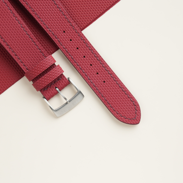 Bordeaux Sailcloth Rubber Watch Strap