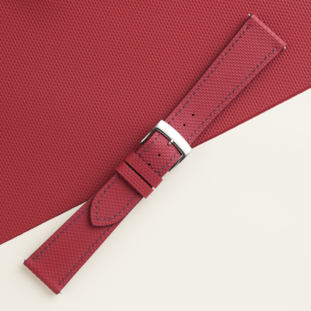 Bordeaux Sailcloth Rubber Watch Strap