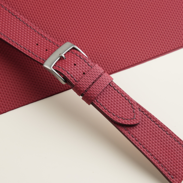 Bordeaux Sailcloth Rubber Watch Strap