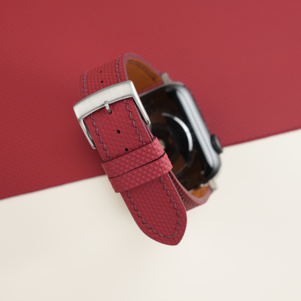 Bordeaux Sailcloth Rubber Apple Watch Band