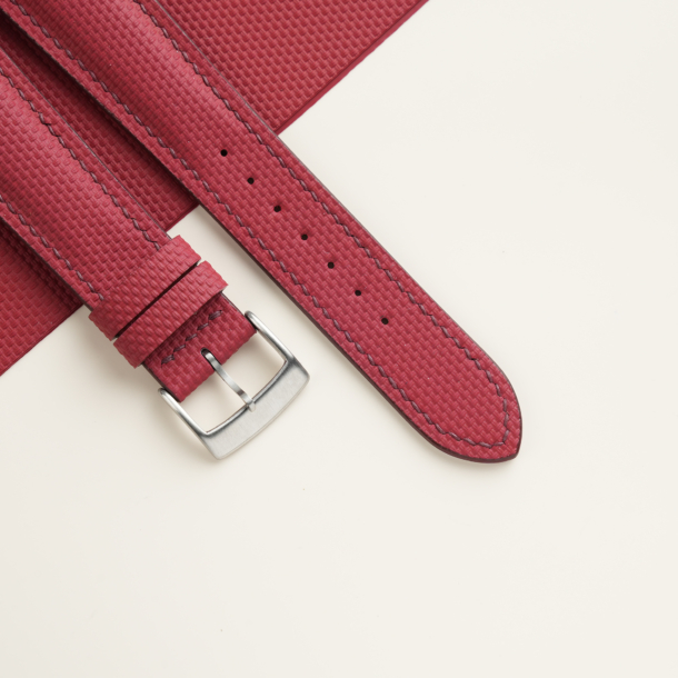 Padded Bordeaux Sailcloth Rubber Watch Strap