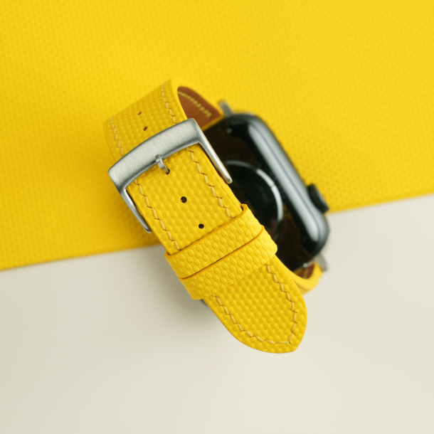 Yellow Sailcloth Rubber Apple Watch Band