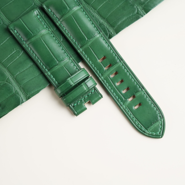 Light Green Alligator Leather Strap for PAM Watch 3 Light Green Alligator Leather Strap for PAM Watch