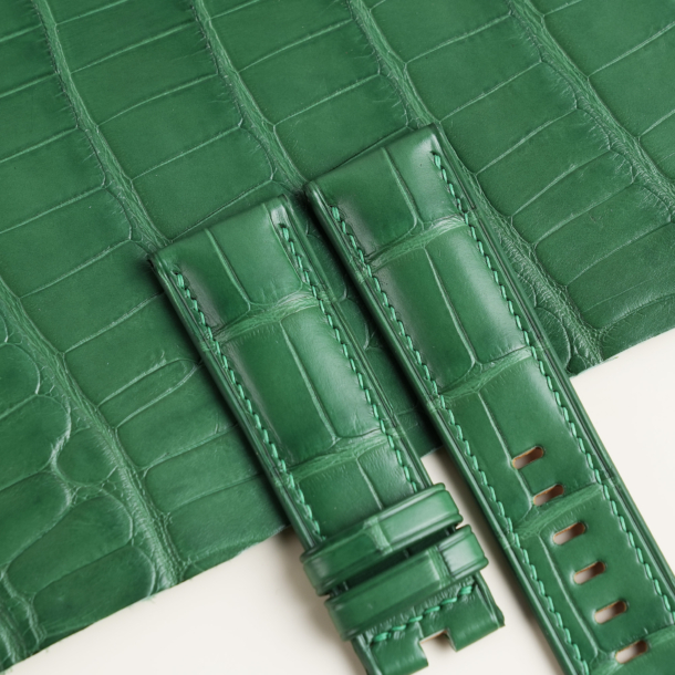 Light Green Alligator Leather Strap for PAM Watch 2 Light Green Alligator Leather Strap for PAM Watch