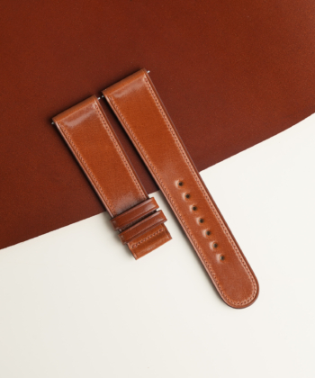 Micro Stitch Cognac Shell Cordovan Leather Watch Strap