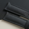 Curved End Black Sailcloth Rubber Lining Black Rubber Watch Strap