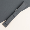 Dark Grey Sailcloth Rubber Lining Dark Brown Epsom Watch Strap