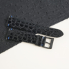 Black Ostrich Lining Black Alligator Leather Apple Watch Band