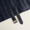 Midnight Blue Alligator Lining Black Epsom Leather Apple Watch Band