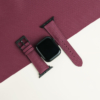 Vintage Burgundy Sailcloth Rubber Lining Brick Rubber Apple Watch Band