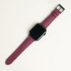 Vintage Burgundy Sailcloth Rubber Lining Brick Rubber Apple Watch Band
