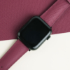 Vintage Burgundy Sailcloth Rubber Lining Brick Rubber Apple Watch Band
